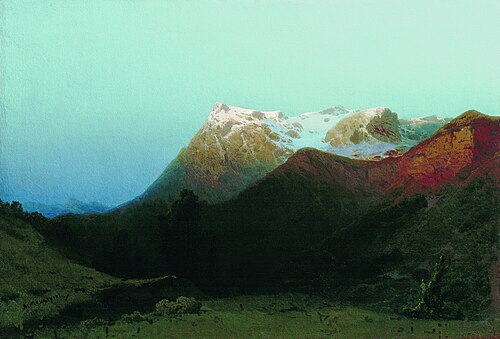 Twilight in the Mountains, 1891, Arseny Meshchersky