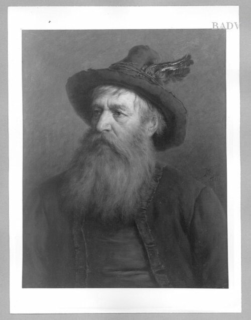 head of a peasant, 1884, Josef Büche