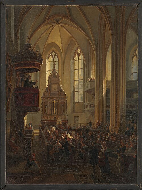 Church Interior, 1862, Max Albert Hauschild