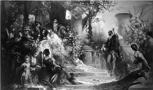 Shakespeare am Hof der Königin Elisabeth, 1884, Heinrich Hans Schlimarski