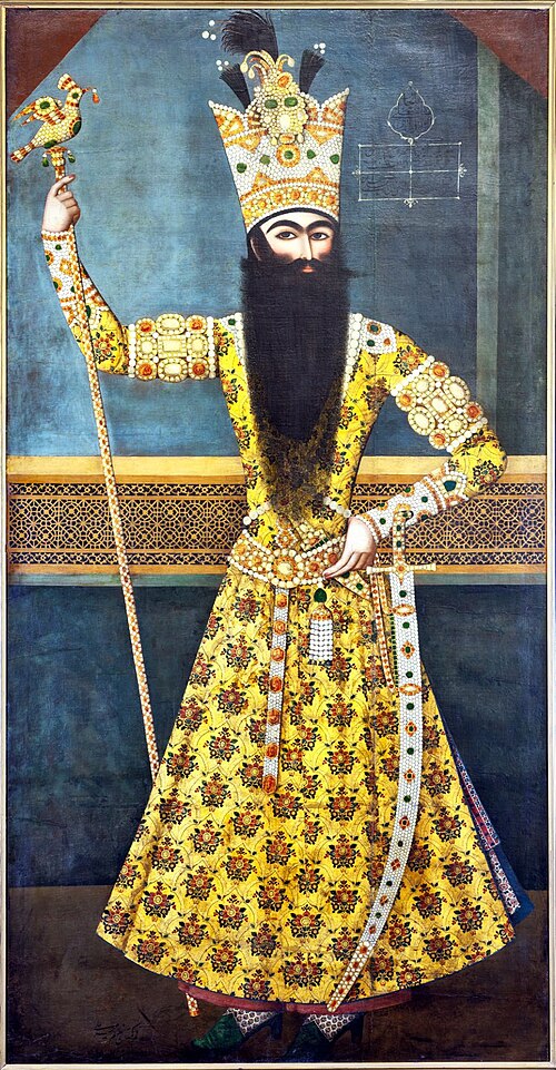 Portrait of Fath Ali Shah, 1813, Mihr Ali