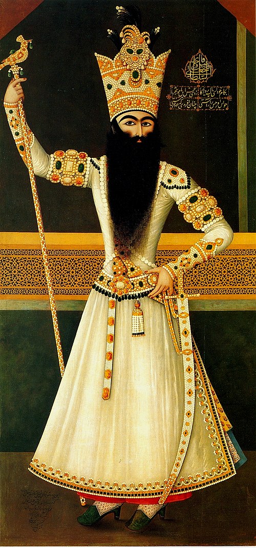 Portrait of Fath Ali Shah Standing, 1809, Mihr 'Ali