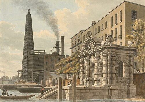 York Water Gate, 1795, Thomas Malton