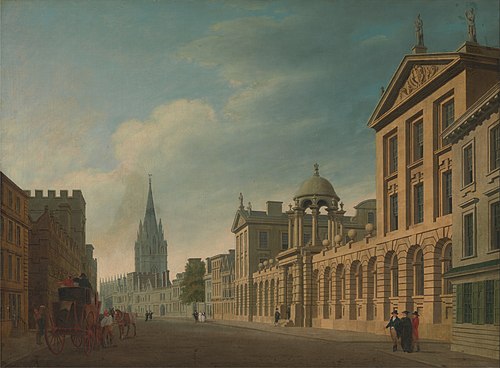 High Street, Oxford, 1798, Thomas Malton