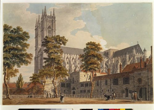 Westminster Abbey From The Schools, 1791, Thomas Malton le Jeune