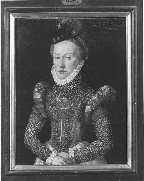 Bildnis der Anna Maria Kain, Vermählte von Annaberg, 1571, Hans Schöpfer (II)