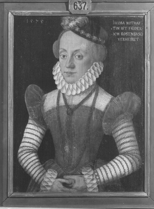 Bildnis der Jacoba Nothafft, vermählte Rosenbusch, 1575, Hans Schöpfer (II)