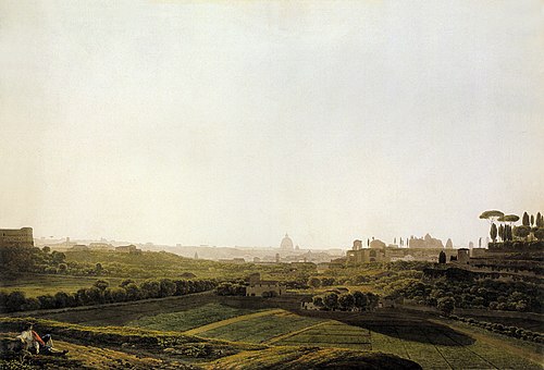 Rome Viewed from the Baths of Caracalla, 1779, Giovanni Battista Lusieri