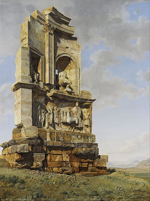 The Monument to Philopappos, Athens, 1805, Giovanni Battista Lusieri