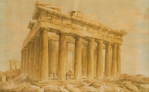 Le Parthénon, vu du Nord-Ouest, 1802, Giovanni Battista Lusieri