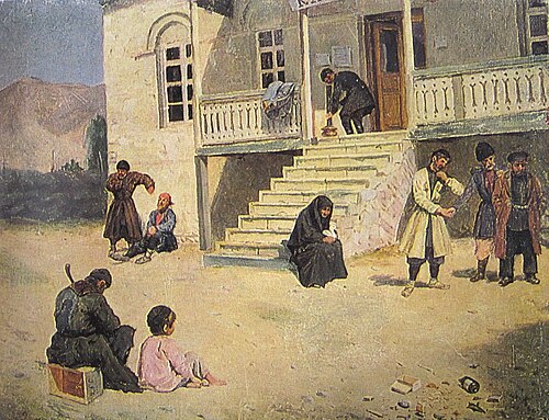 At the Village Chancellery, 1893, Alexander Mrevlishvili