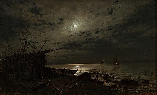 Kuutamo meren yllä, 1876, Hjalmar Munsterhjelm