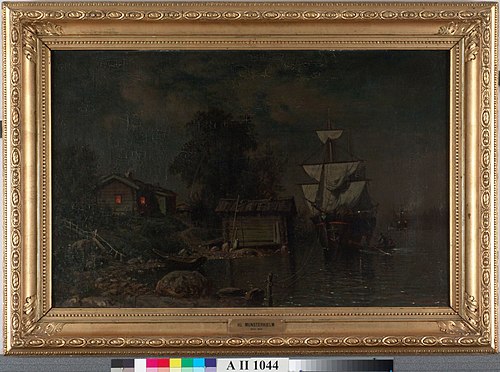 Laivoja kuutamossa, 1872, Hjalmar Munsterhjelm