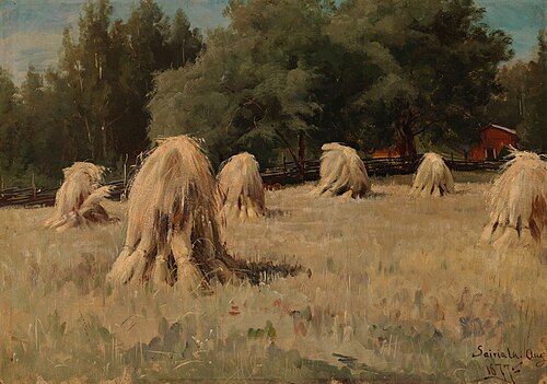 Stacks of Rye, 1877, Hjalmar Munsterhjelm