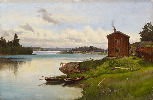 Aihe Barön salmesta, harjoitelma, 1869, Hjalmar Munsterhjelm