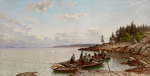 Aamuhetki suomalaisessa saaristossa, 1887, Hjalmar Munsterhjelm