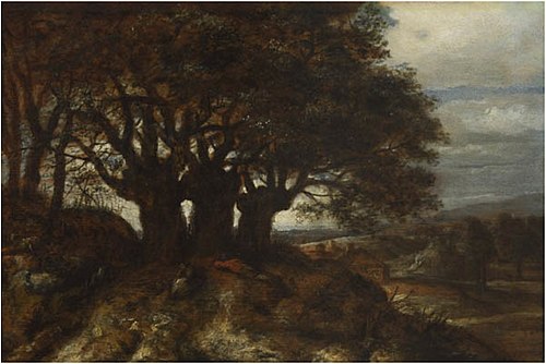 Landscape with three pollard willows, 1650, Jan Lievens
