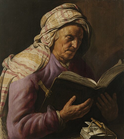 Old woman reading, 1629, Jan Lievens