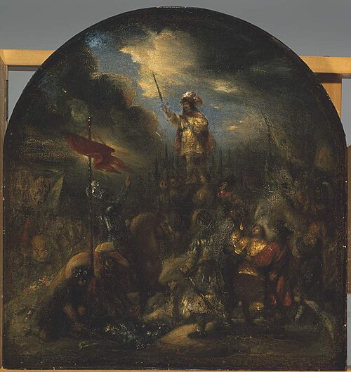 Brinio wird auf den Schild gehoben, 1650, Jan Lievens