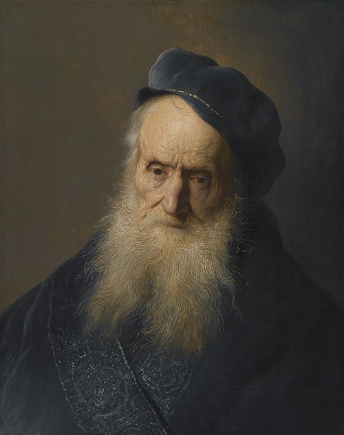 Study of the Head and Shoulders of an Old Bearded Man Wearing A Cap, 1629, Jan Lievens