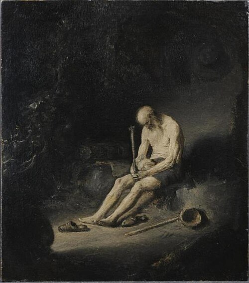 Saint Jerome as a hermit, 1631, Jan Lievens