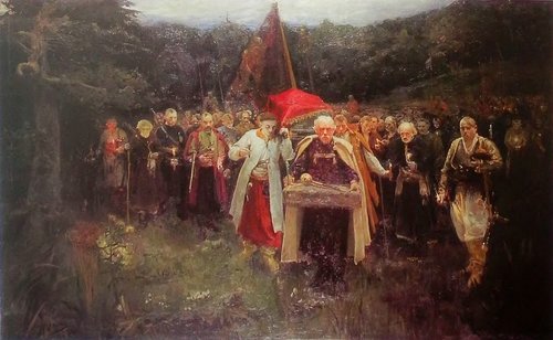 Burial of a Kish Otaman, 1900, Alexandre Mourachko