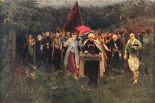 Burial of a Kish Otaman., 1900, Oleksandr Murashko