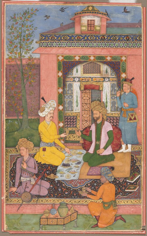 A Royal Picnic on a Terrace, 1620, Muhammad 'Alî