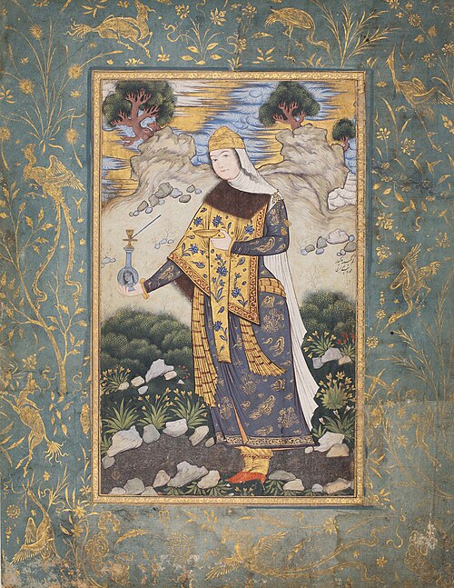 Lady Proffering a Hookah, 1640, Mohammad Kassim