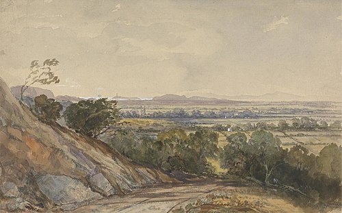 Cleeve, Somerset, with Bridgewater Bay in the Distance, 1841, William James Müller