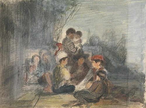 Study of a Group of Children, , William James Müller