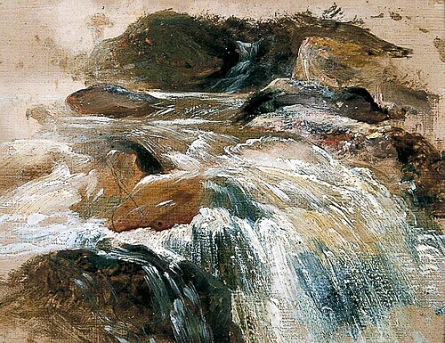 A Waterfall (sketch), 1830, William James Müller