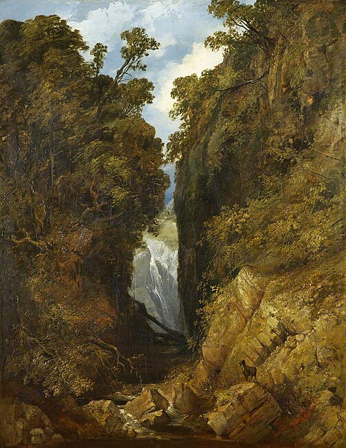 Falls on the River Lledr, 1830, William James Müller