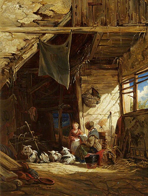 Interior with Goats, Bettws-y-Coed, 1833, William James Müller