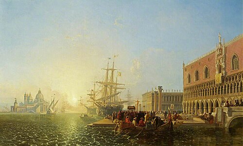 The Doge's Palace, Venice, 1835, William James Müller