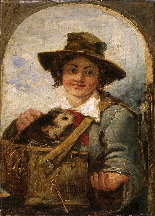 Italian Boy with a Guinea Pig, 1836, William James Müller