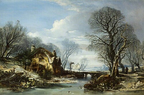 Winter Scene, Porlock, 1836, William James Müller