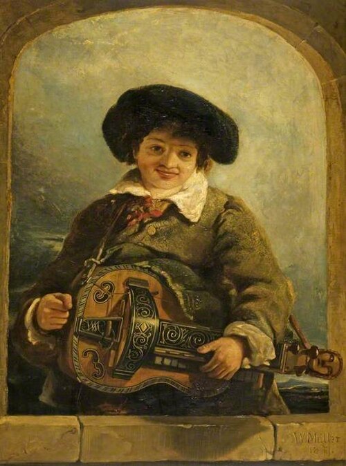 An Italian Boy with a Hurdy-Gurdy, 1837, William James Müller