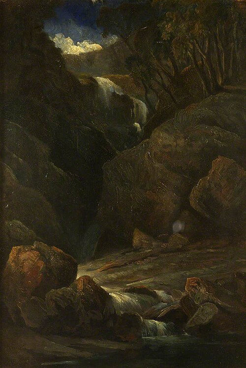 A Waterfall, 1837, William James Müller