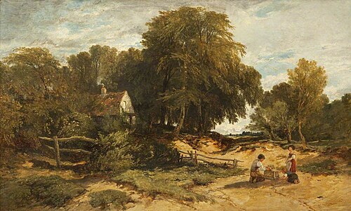 Wooded Landscape with Children, 1845, William James Müller