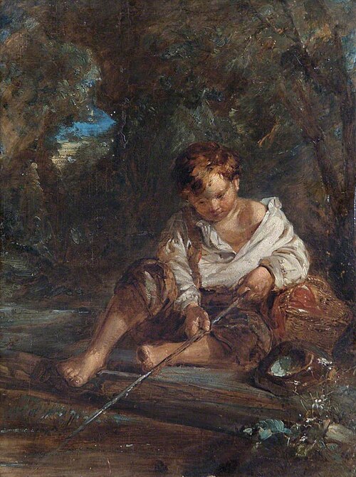 Boy Fishing, , William James Müller