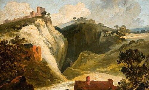 The Peak Cavern, Derbyshire, Peveril Castle, , William James Müller