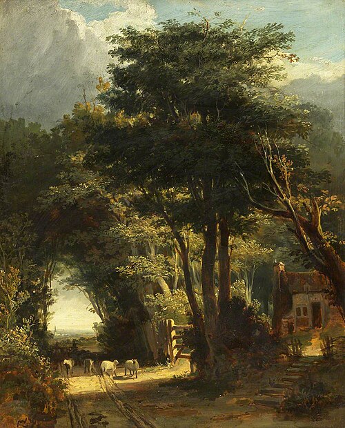 Landscape with Frenchay Church in the Distance, , William James Müller