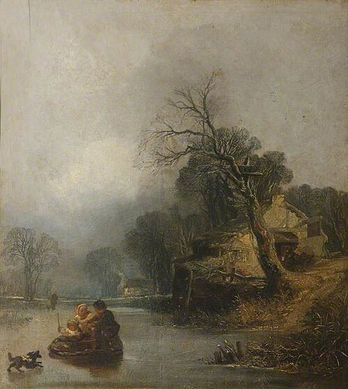 Winter Landscape with Figures, , William James Müller