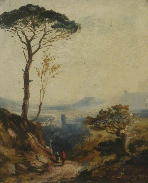 Landscape with a Pine Tree, , William James Müller