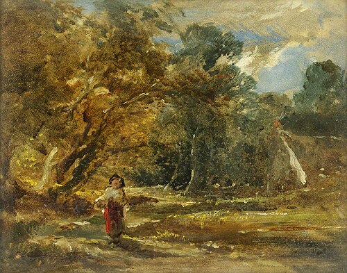 Landscape with Girl, , William James Müller