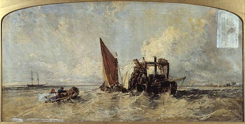 Dredging on the Medway, , William James Müller