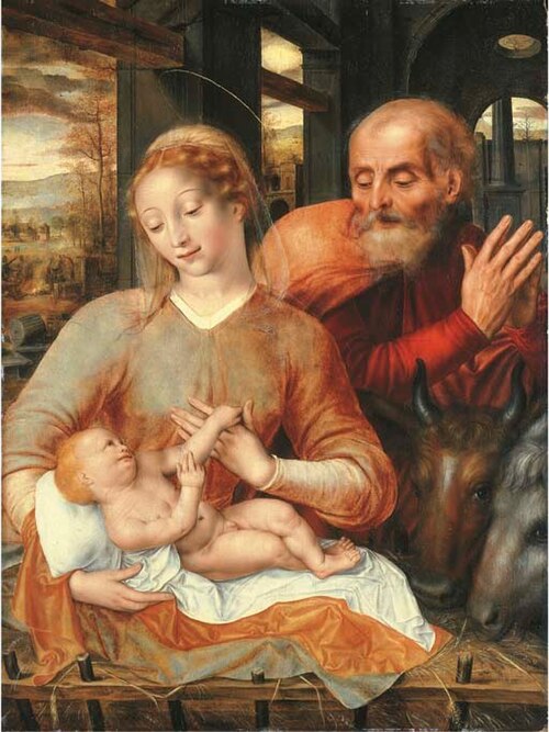 De geboorte, 1556, Jan Matsys