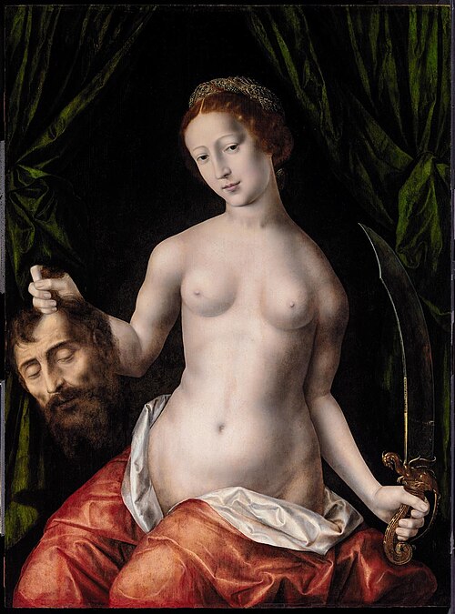Judith avec la tête d'Holopherne., 1543, Jan Matsys