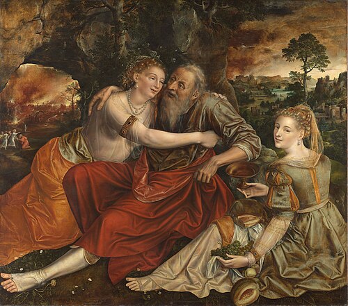 Lot and his Daughter, 1563, Jan Matsys